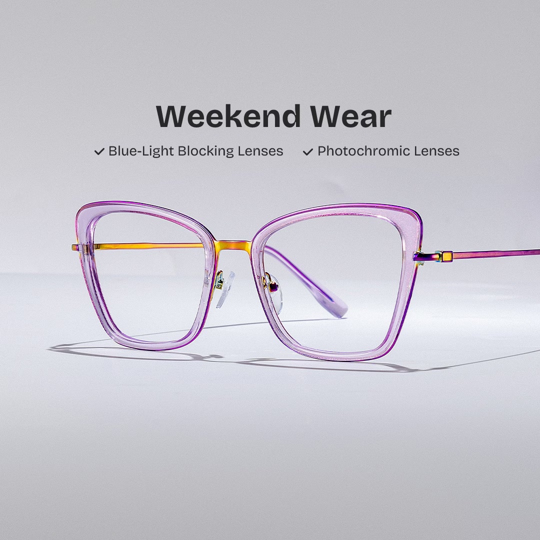 Rosalie Glasses - Rosalie Butterfly Purple Glasses