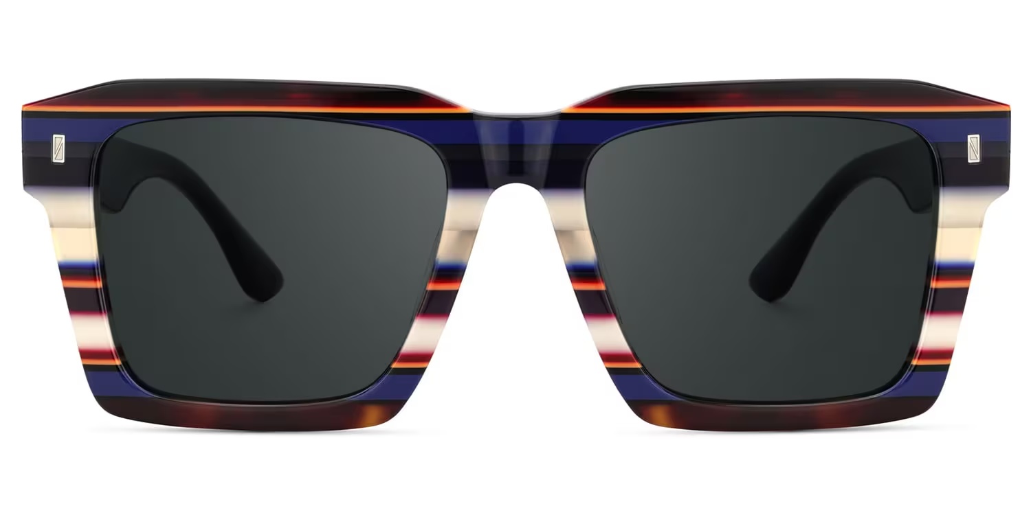 Kenish Glasses - Kenish Square Blue White Glasses