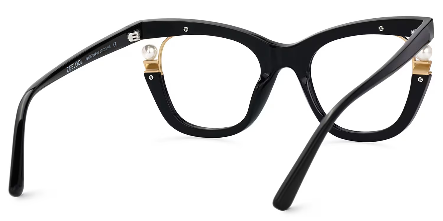 Pearl Glasses - Pearl Cateye Black Glasses 7 Pearl Glasses - Pearl Cateye Black Glasses