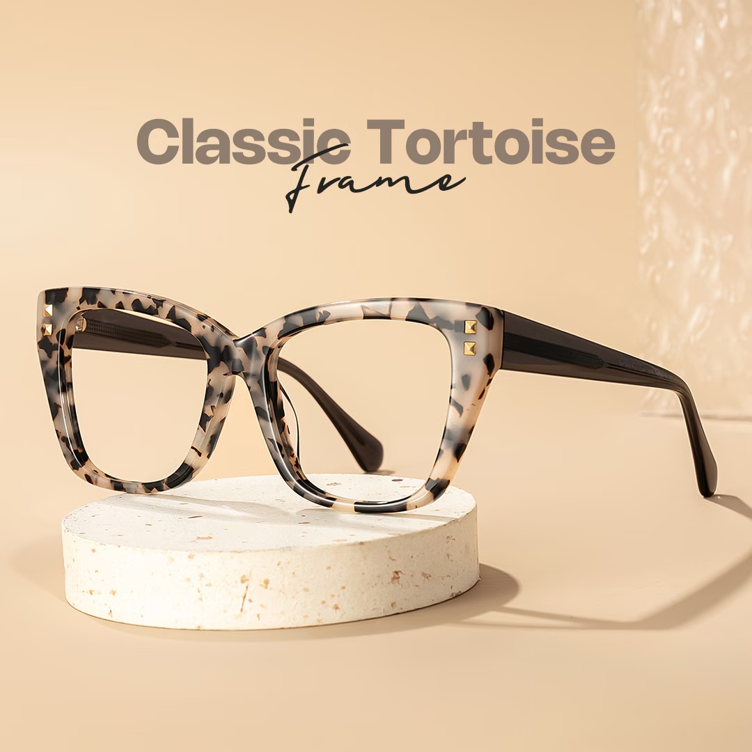 Tessia Glasses - Tessia Square Tortoise Glasses