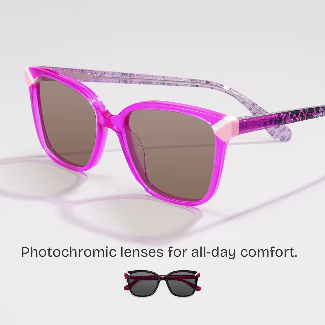 Nolan Glasses - Nolan Square Neon Pink Glasses