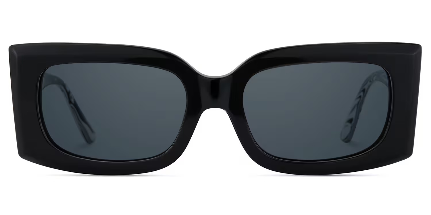 Orduno Glasses - Orduno Rectangle Black Sunglasses