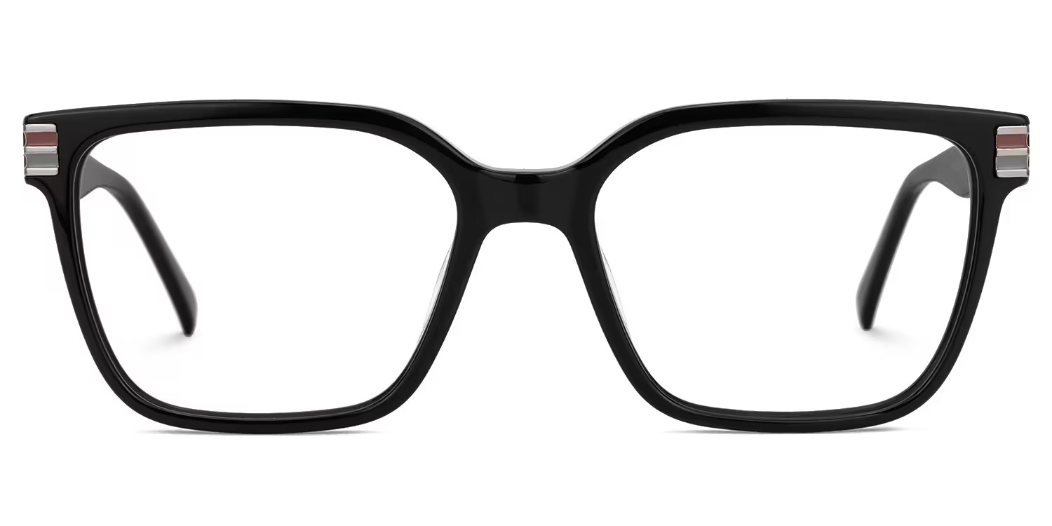 Rucker Glasses - Rucker Rectangle Black Glasses