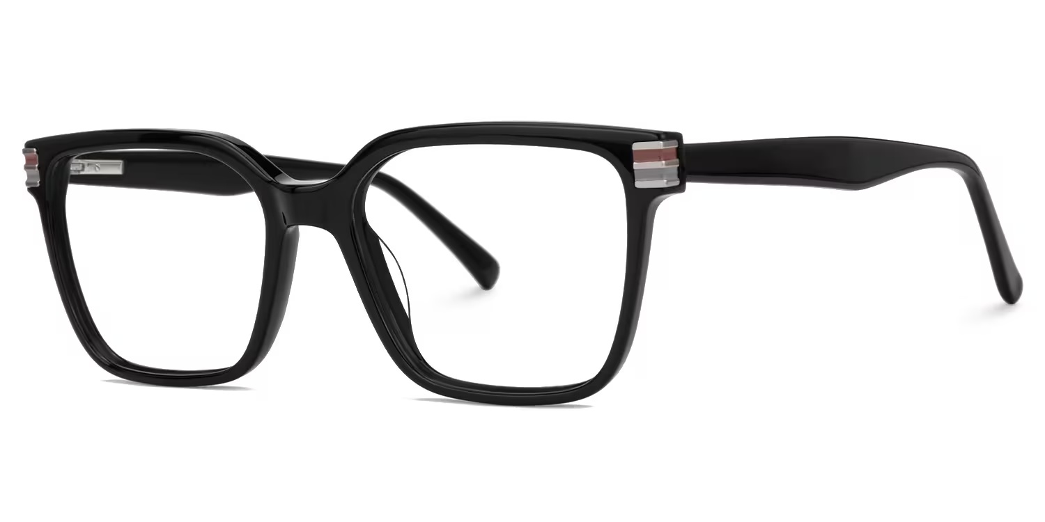 Rucker Glasses - Rucker Rectangle Black Glasses 3 Rucker Glasses - Rucker Rectangle Black Glasses