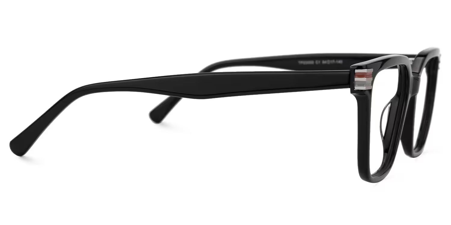 Rucker Glasses - Rucker Rectangle Black Glasses 4 Rucker Glasses - Rucker Rectangle Black Glasses