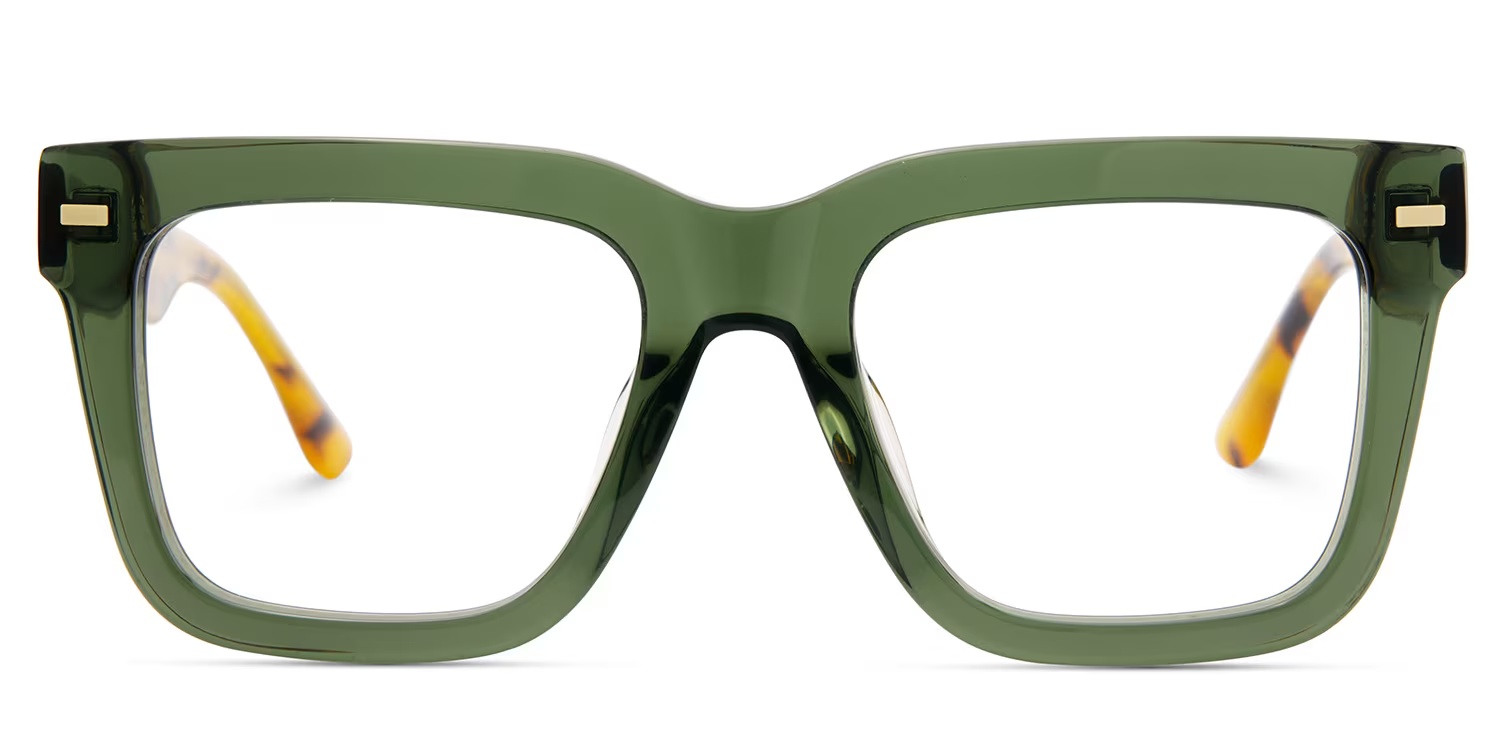 Redina Glasses - Redina Square Green Glasses 3 Redina Glasses - Redina Square Green Glasses