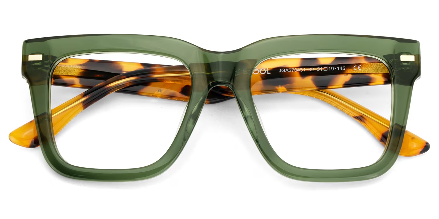 Redina Glasses - Redina Square Green Glasses 4 Redina Glasses - Redina Square Green Glasses