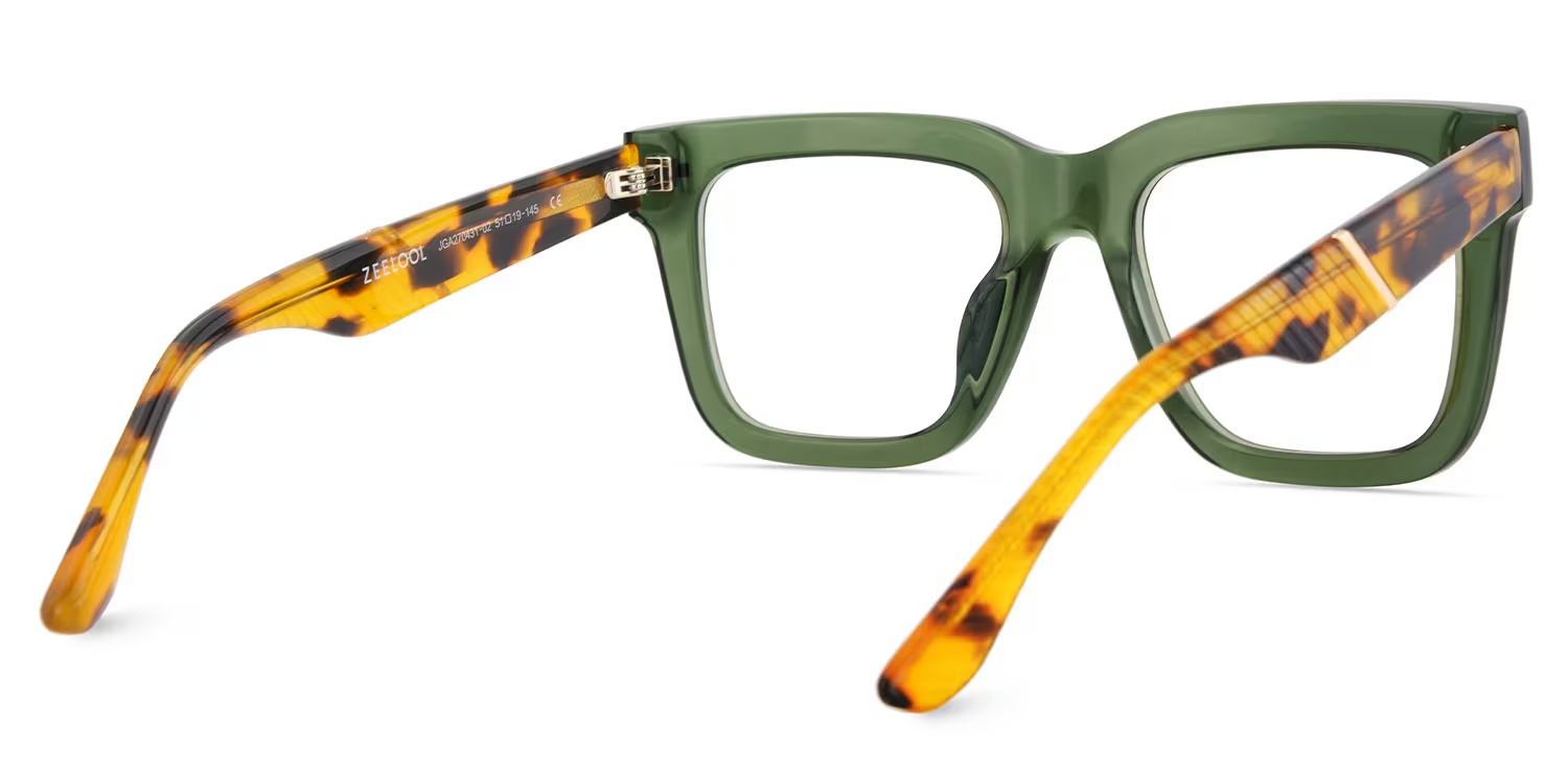 Redina Glasses - Redina Square Green Glasses 7 Redina Glasses - Redina Square Green Glasses
