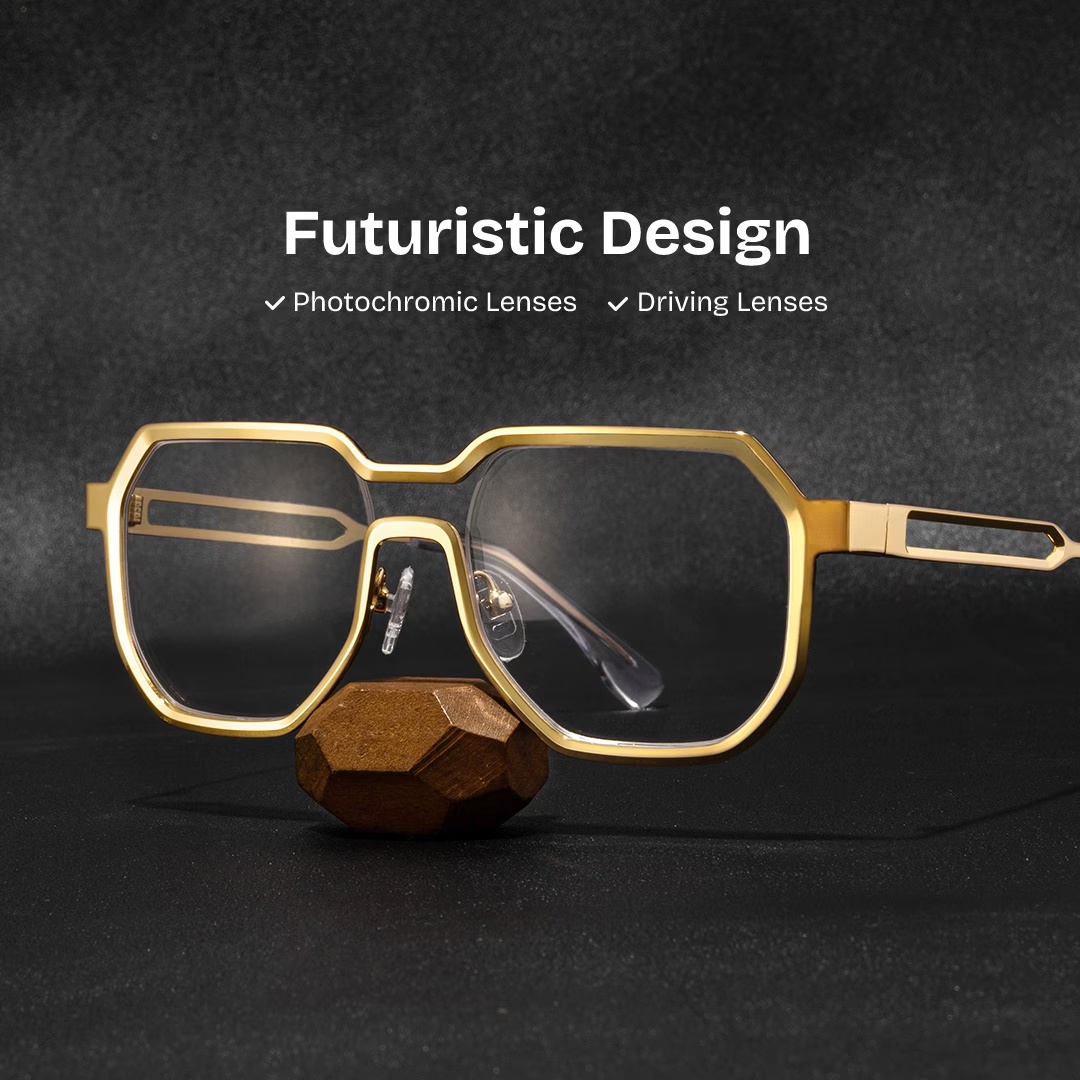 Hype Glasses - Hype Geometric Gold Glasses