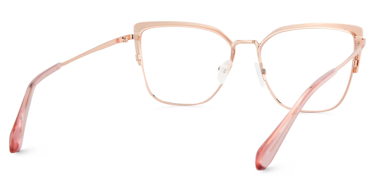 Javier Glasses - Javier Rectangle Pink Glasses 7 Javier Glasses - Javier Rectangle Pink Glasses