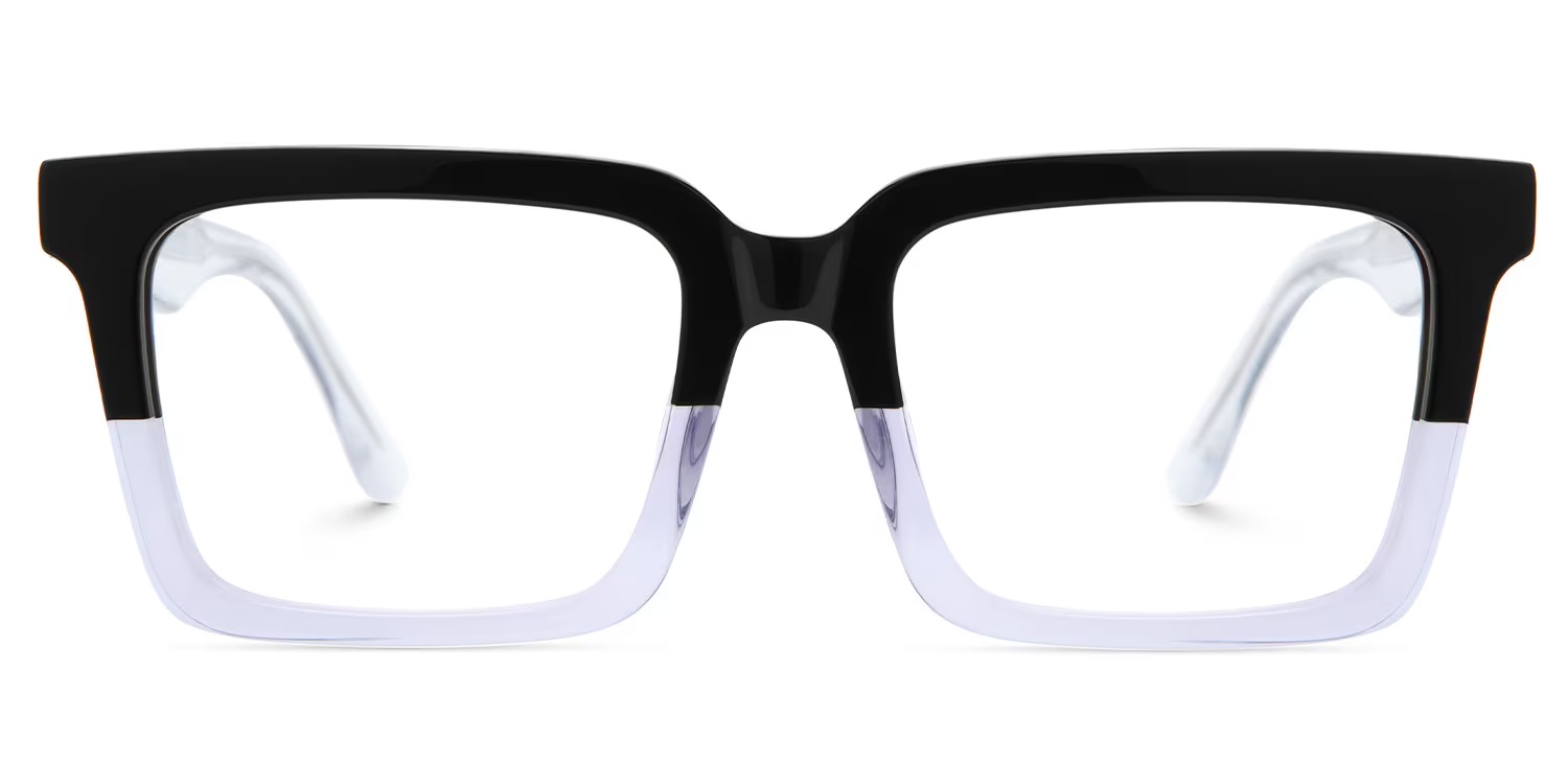 Hattie Glasses - Hattie Rectangle Black Crystal Glasses