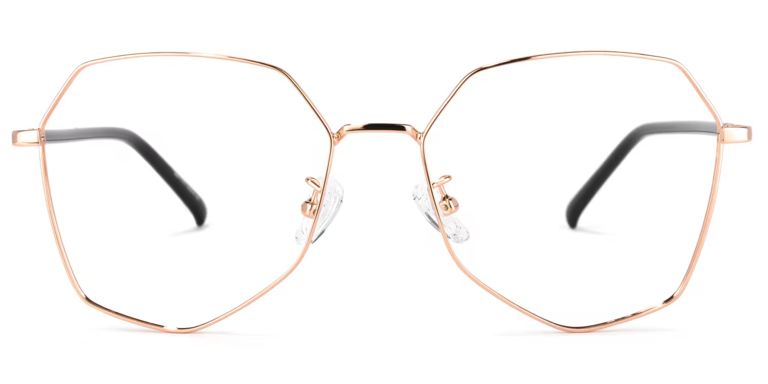 Bivins Glasses - Bivins Geometric Gold Glasses