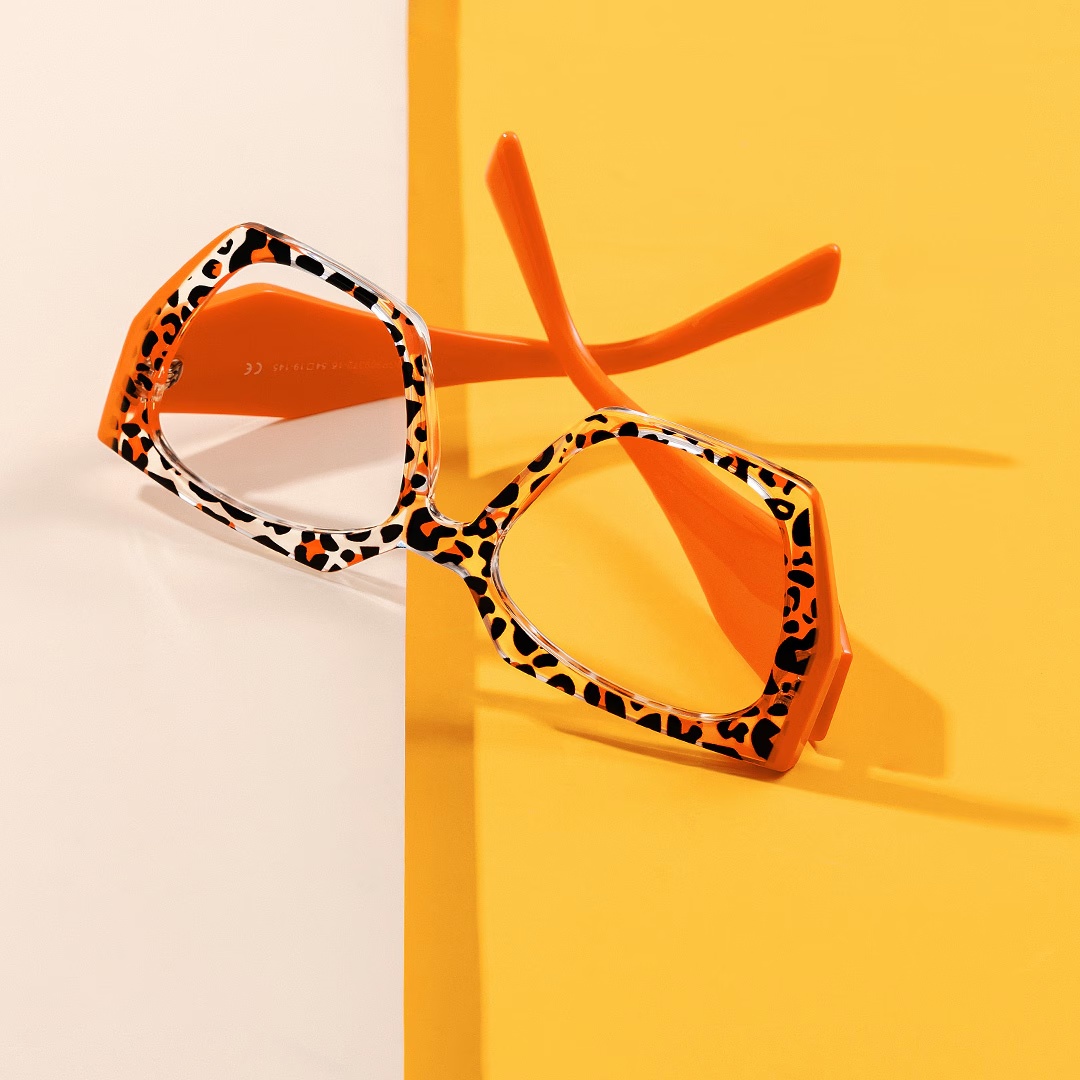 Sileidy Glasses - Sileidy Geometric Orange Tortoise Glasses