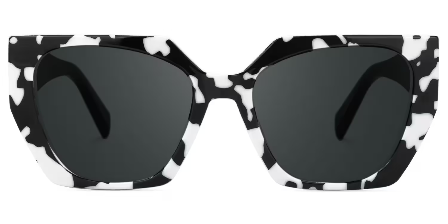 Sileidy Glasses - Sileidy Geometric Black - White Glasses