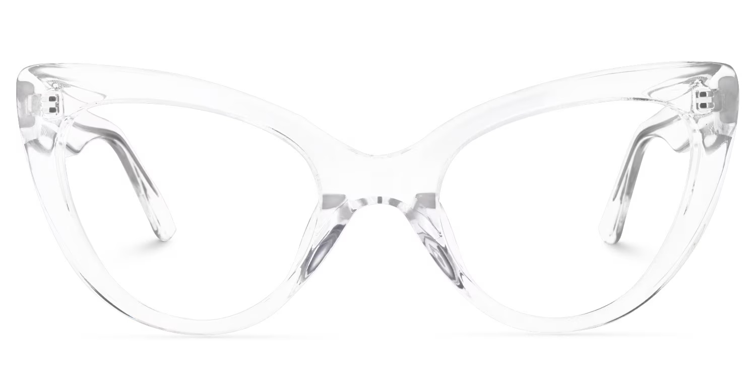 Claudette Glasses - Claudette Cat Eye Crystal Glasses