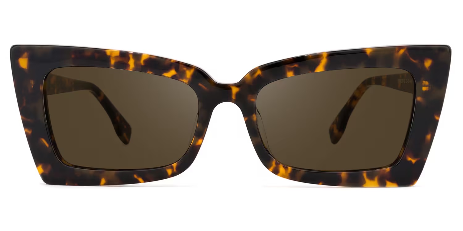 Newell Glasses - Newell Rectangle Tortoise Sunglasses