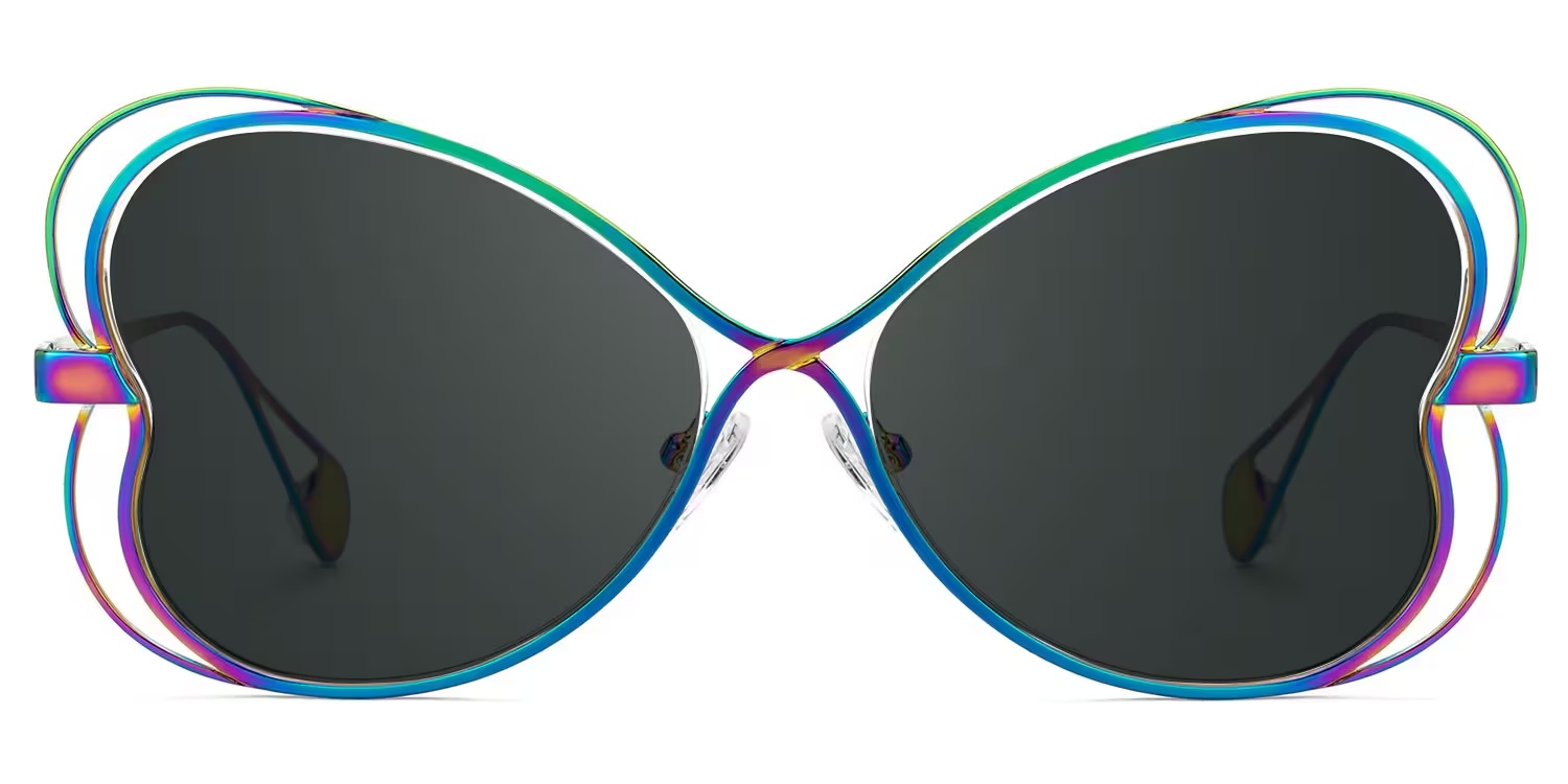 Aretha Glasses - Aretha Geometric Iridescent Glasses