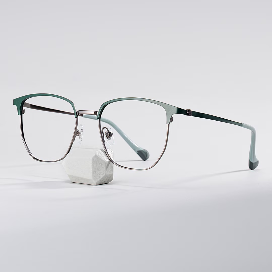 Bethelmy Glasses - Bethelmy Browline Green Glasses