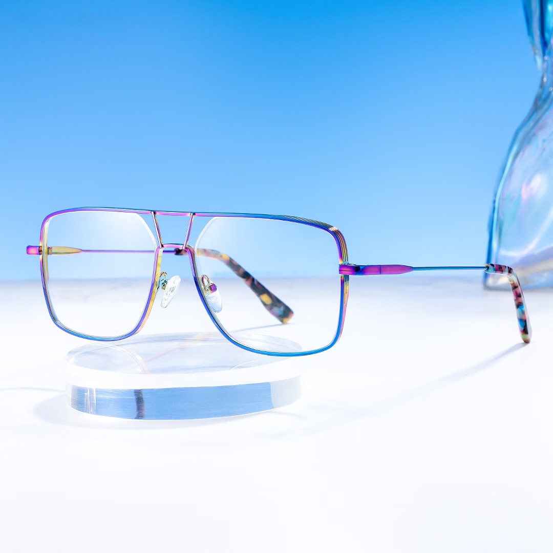 Bowdry Glasses - Bowdry Aviator Iridescent Glasses
