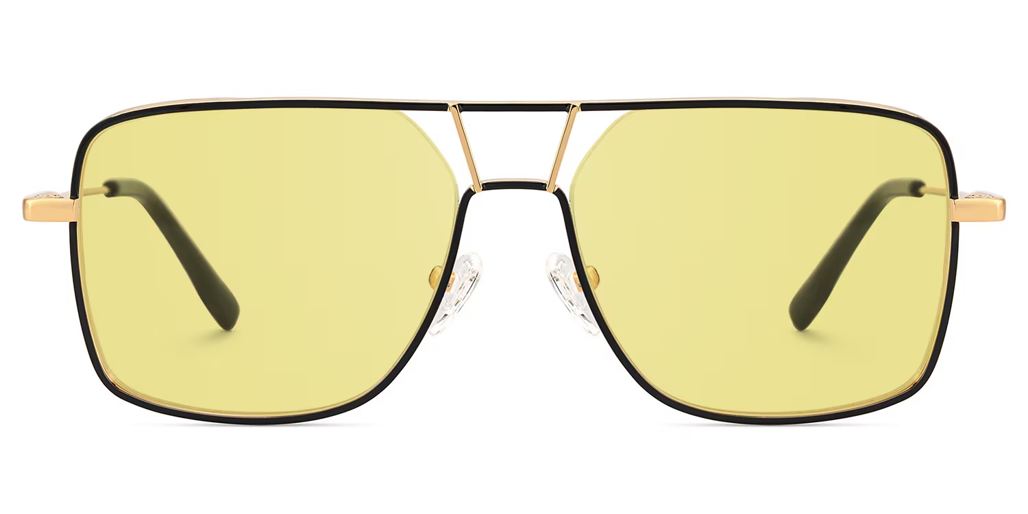 Bowdry Glasses - Bowdry Aviator Black Sunglasses