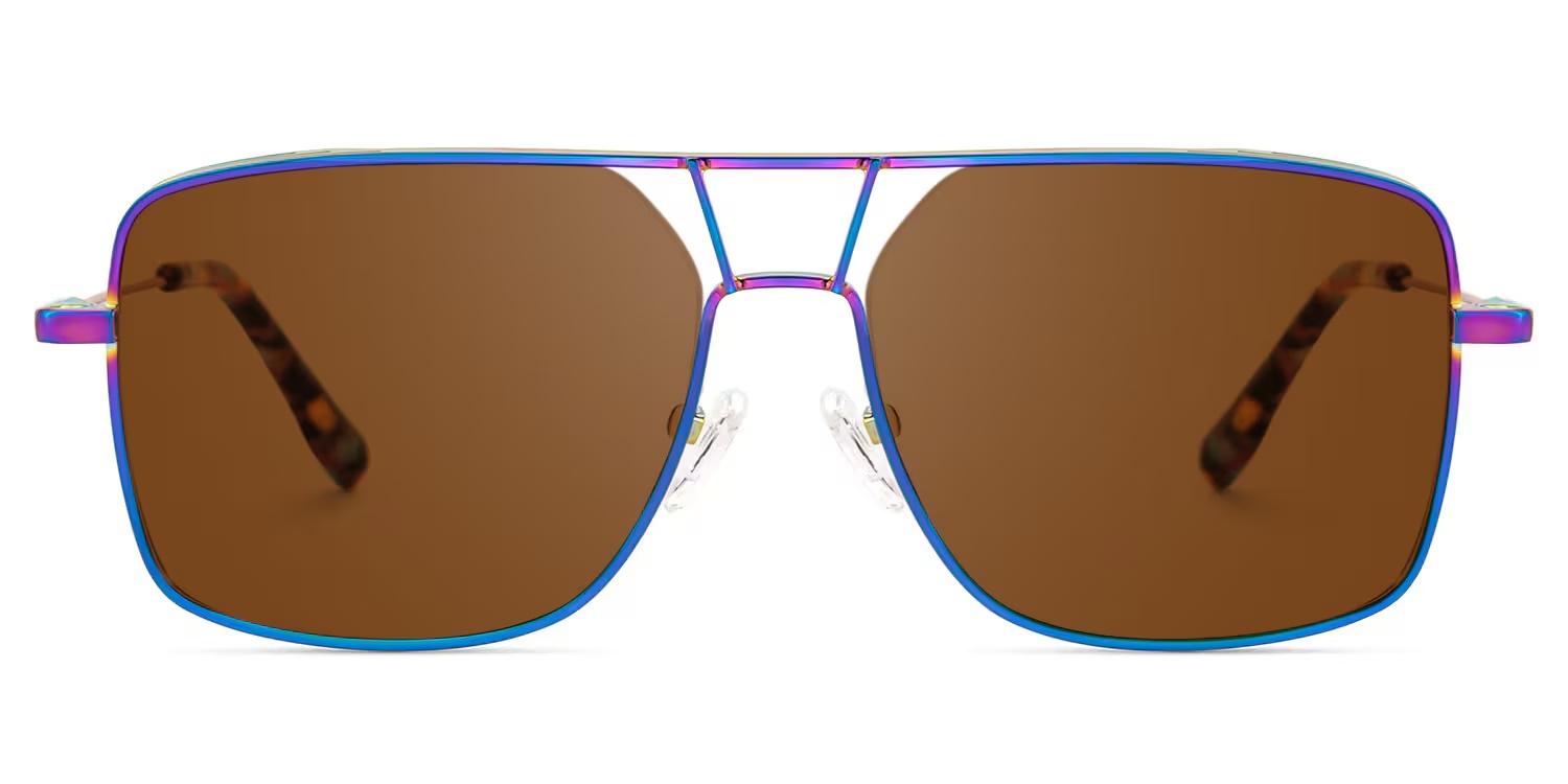 Bowdry Glasses - Bowdry Aviator Iridescent Sunglasses