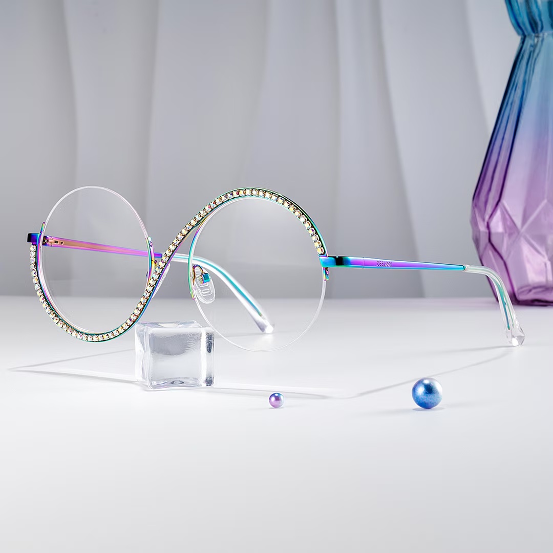 Jaila Glasses - Jaila Round Iridescent Glasses