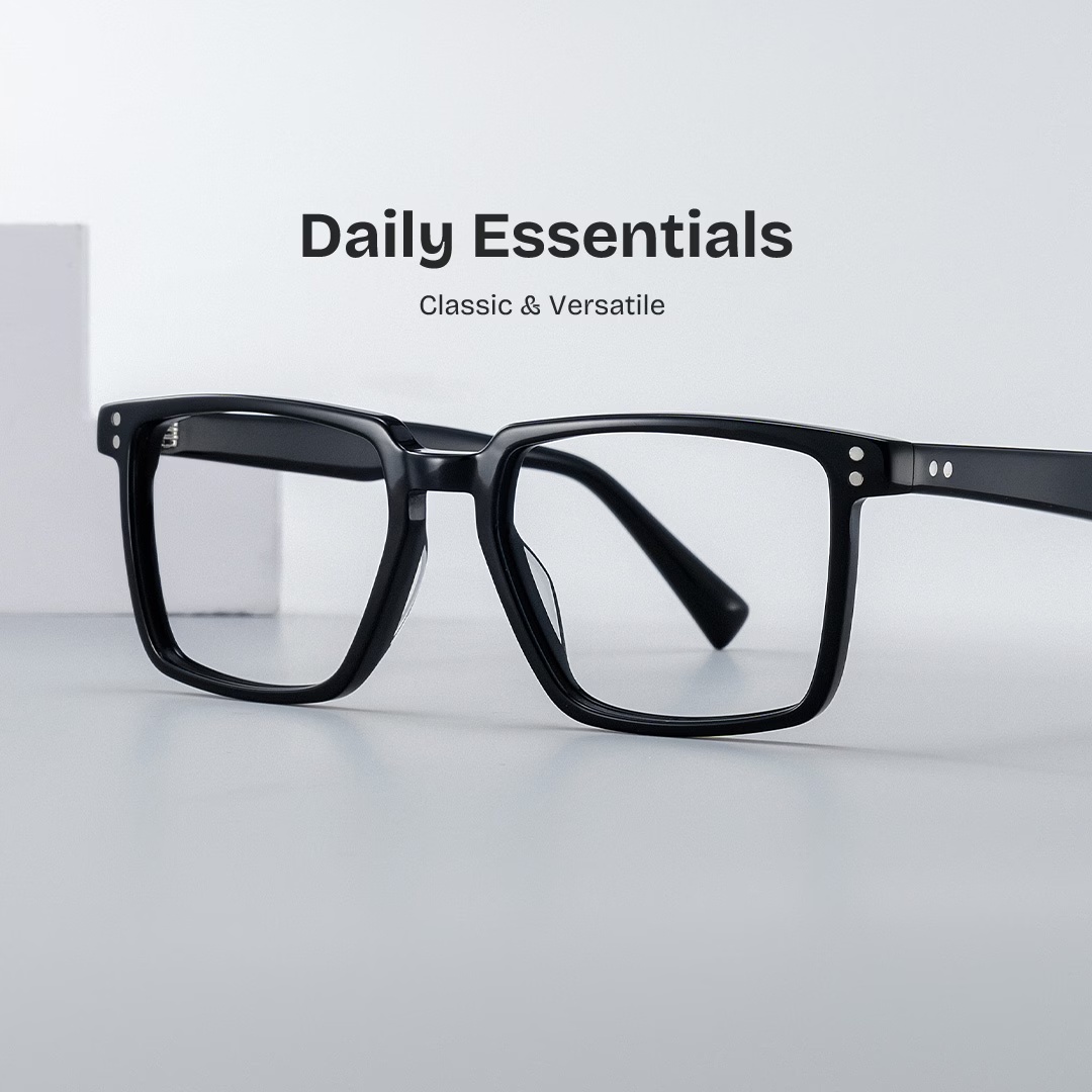 Griffin Glasses - Griffin Rectangle Black Glasses