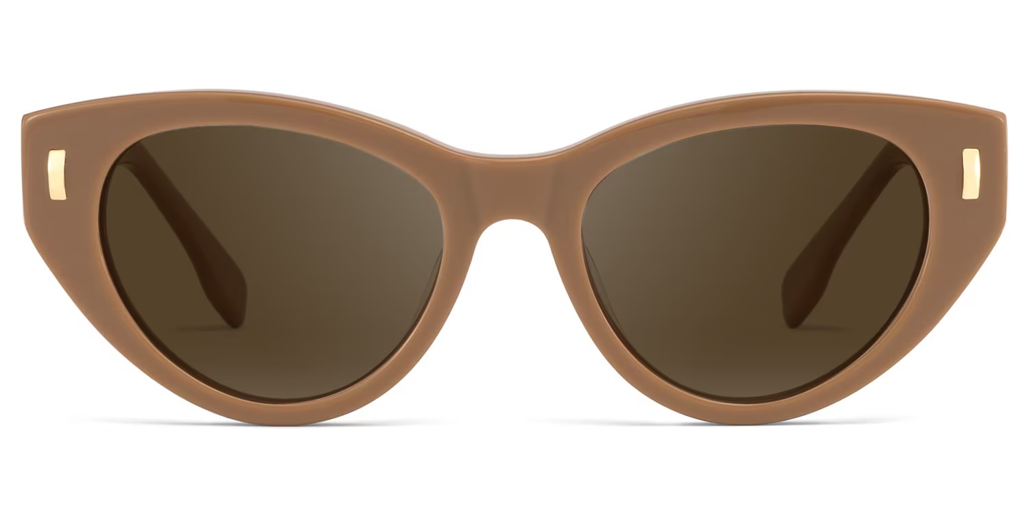 Azura Sunglasses - Azura Cat Eye Brown Polarized Sunglasses
