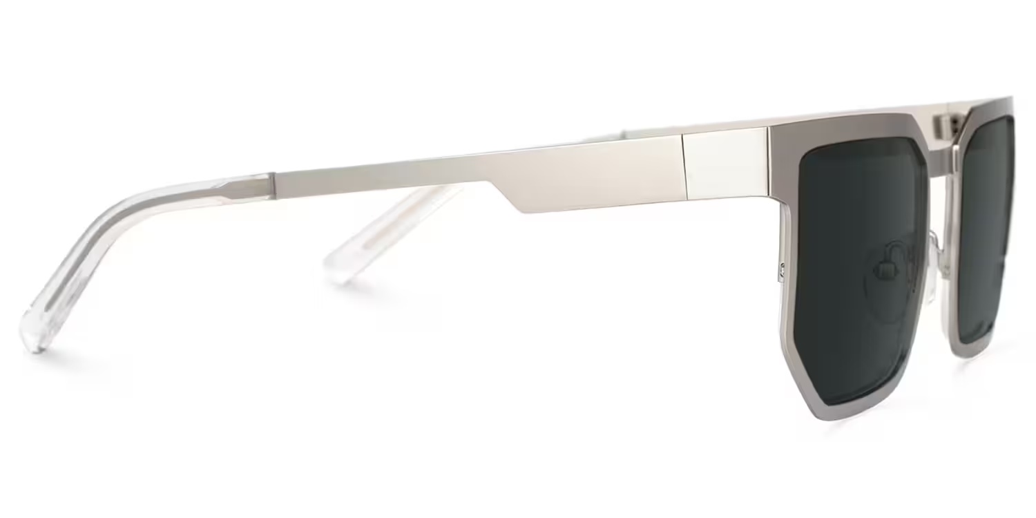 Barber Glasses - Barber Geometric Silver Glasses 4 Barber Glasses - Barber Geometric Silver Glasses