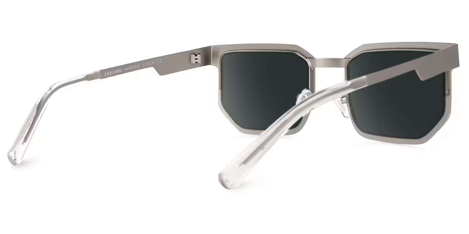 Barber Glasses - Barber Geometric Silver Glasses 5 Barber Glasses - Barber Geometric Silver Glasses