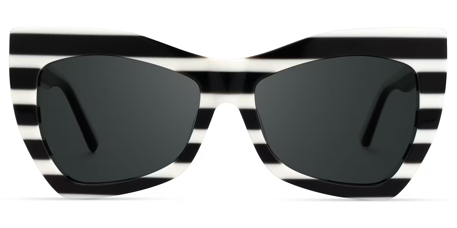 Bernita Glasses - Bernita Geometric Black - White Glasses