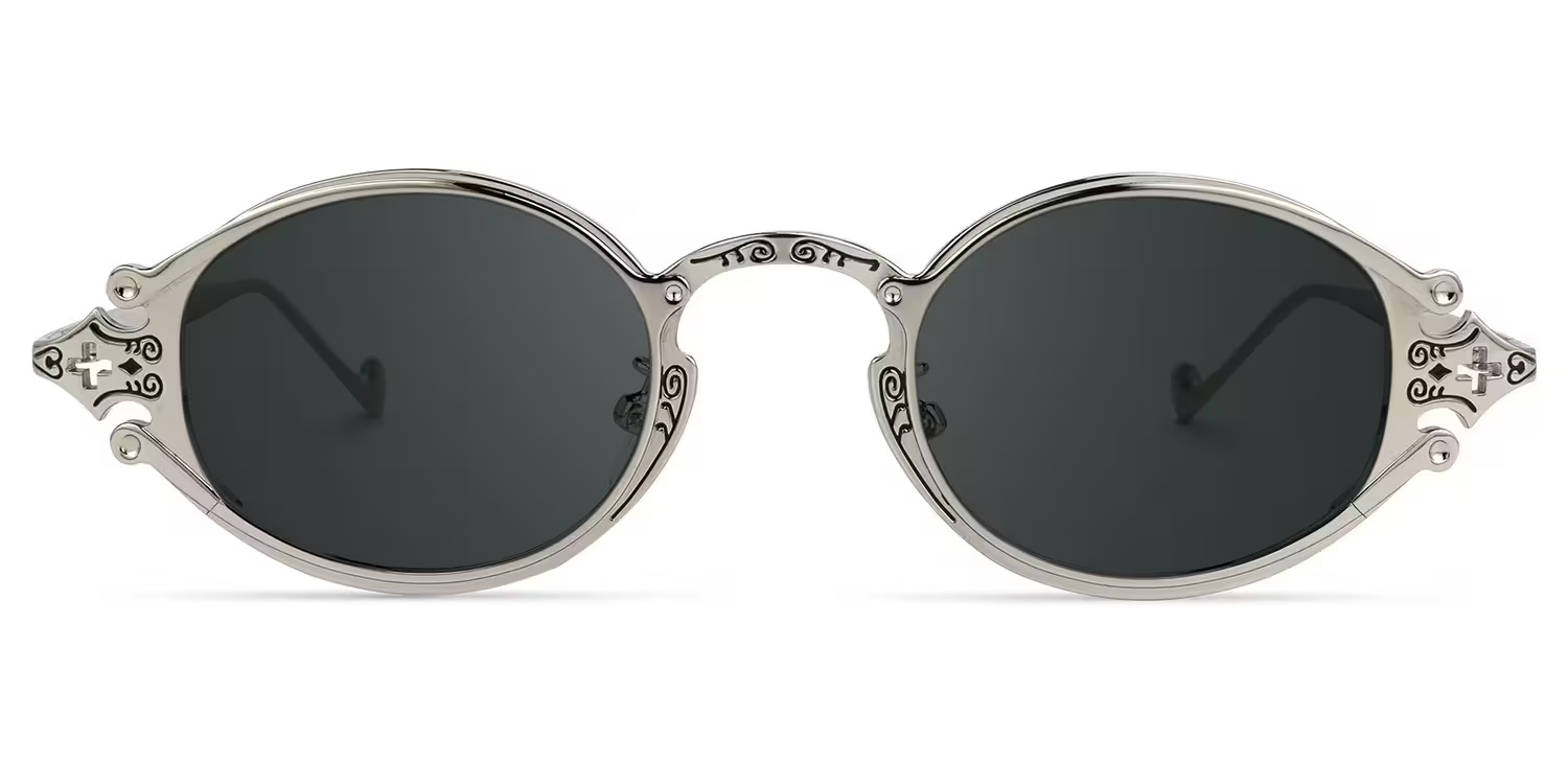 Serena Glasses - Serena Oval Silver Glasses