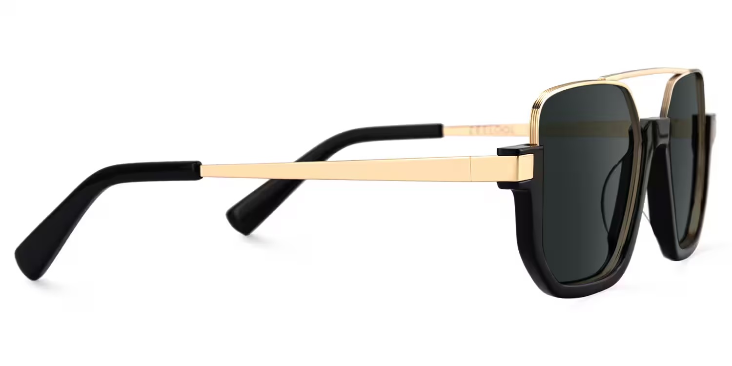 Oromiya Glasses - Oromiya Aviator Black Gold Glasses 4 Oromiya Glasses - Oromiya Aviator Black Gold Glasses