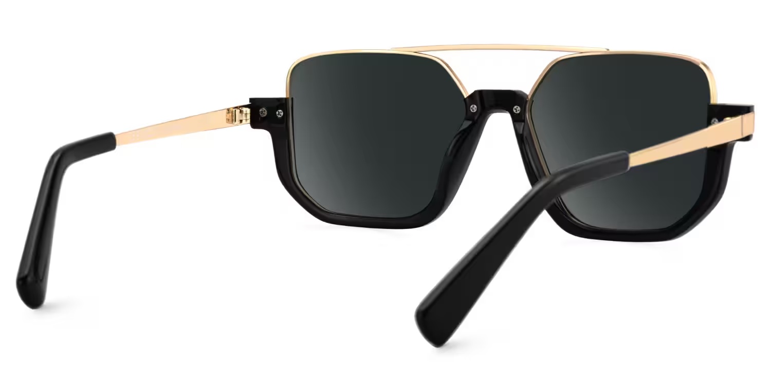 Oromiya Glasses - Oromiya Aviator Black Gold Glasses 5 Oromiya Glasses - Oromiya Aviator Black Gold Glasses