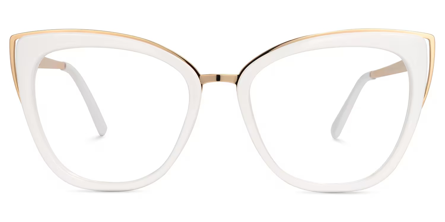 Ruiz Glasses - Ruiz Cateye White Glasses