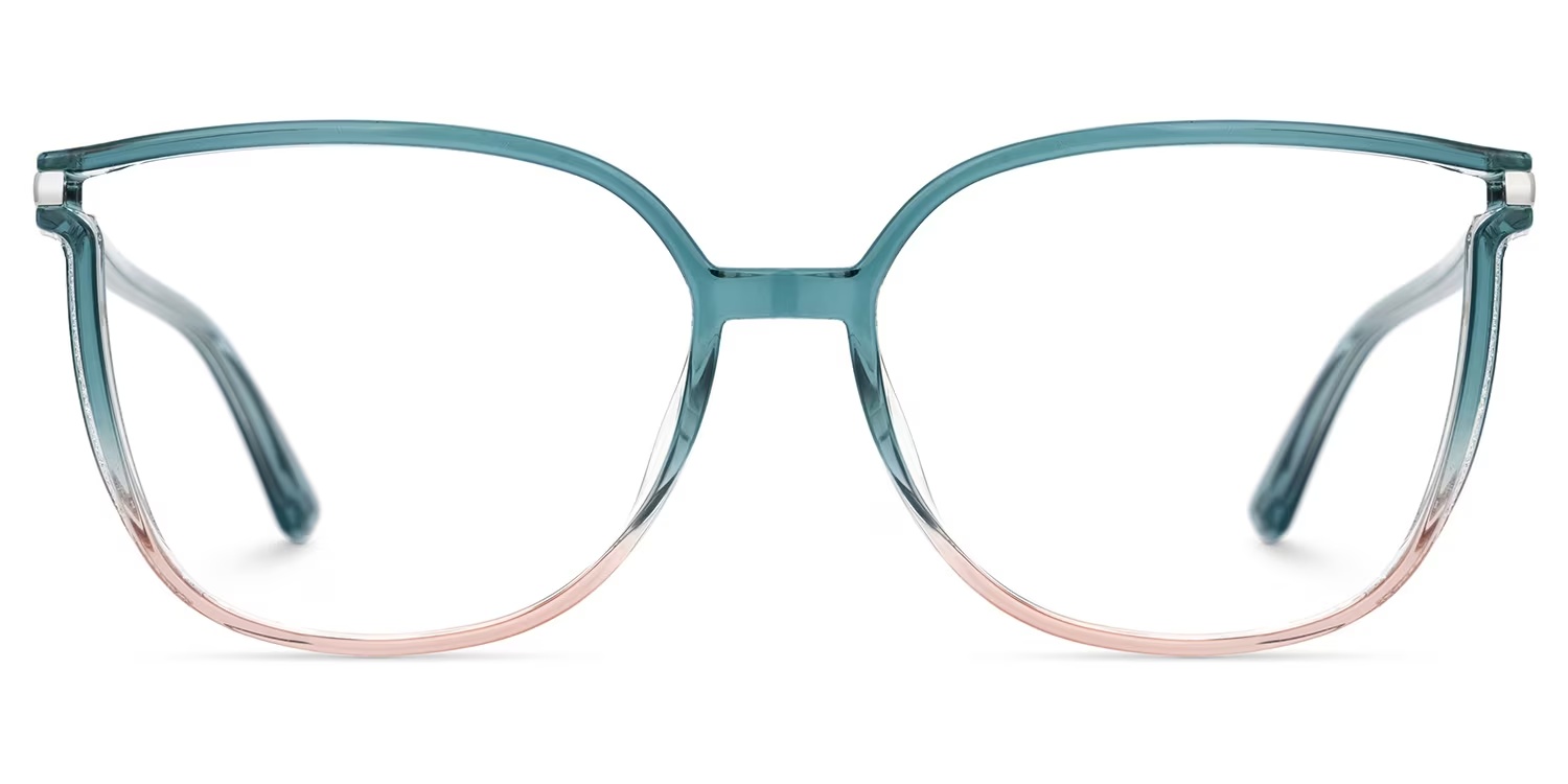 Rodz Glasses - Rodz Square Green - Pink Glasses