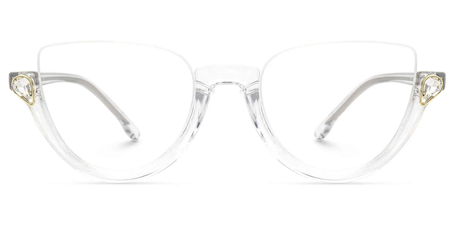Felicia Glasses - Felicia Cat Eye Crystal Glasses