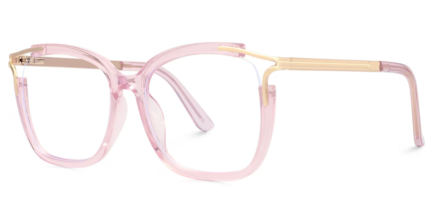 Sidibe Glasses - Sidibe Square Pink Glasses 3 Sidibe Glasses - Sidibe Square Pink Glasses