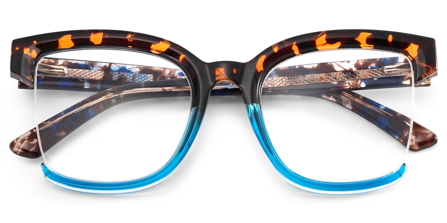 Cadogan Glasses - Cadogan Square Blue Tortoise Glasses 4 Cadogan Glasses - Cadogan Square Blue Tortoise Glasses