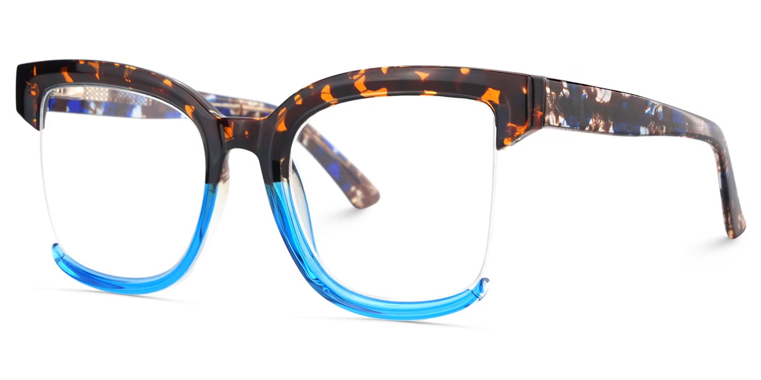 Cadogan Glasses - Cadogan Square Blue Tortoise Glasses 5 Cadogan Glasses - Cadogan Square Blue Tortoise Glasses