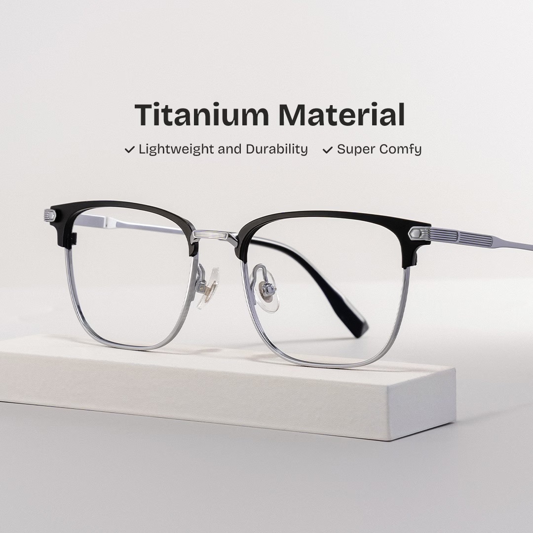 Barrett Glasses - Barrett Browline Silver Glasses