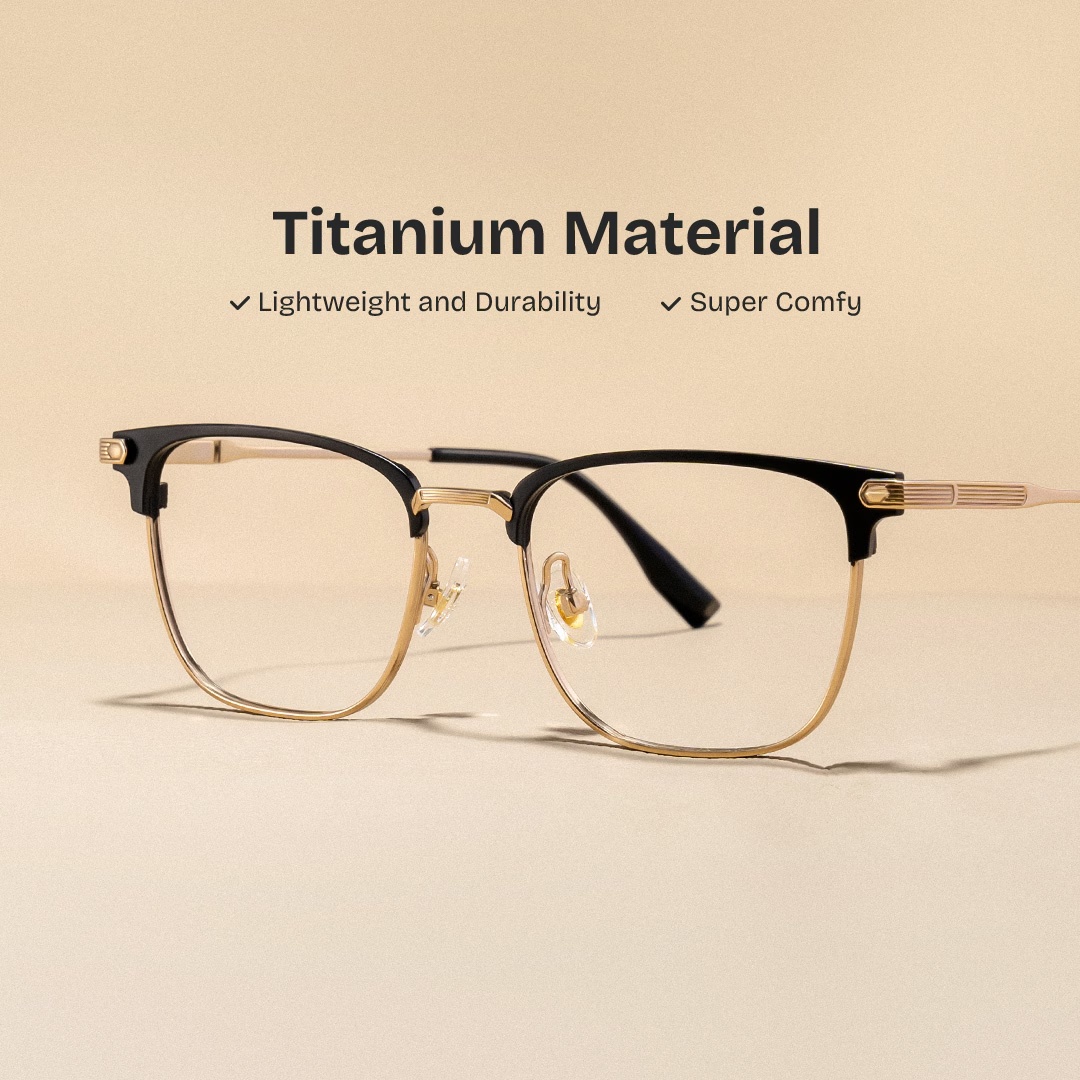 Barrett Glasses - Barrett Browline Gold Glasses