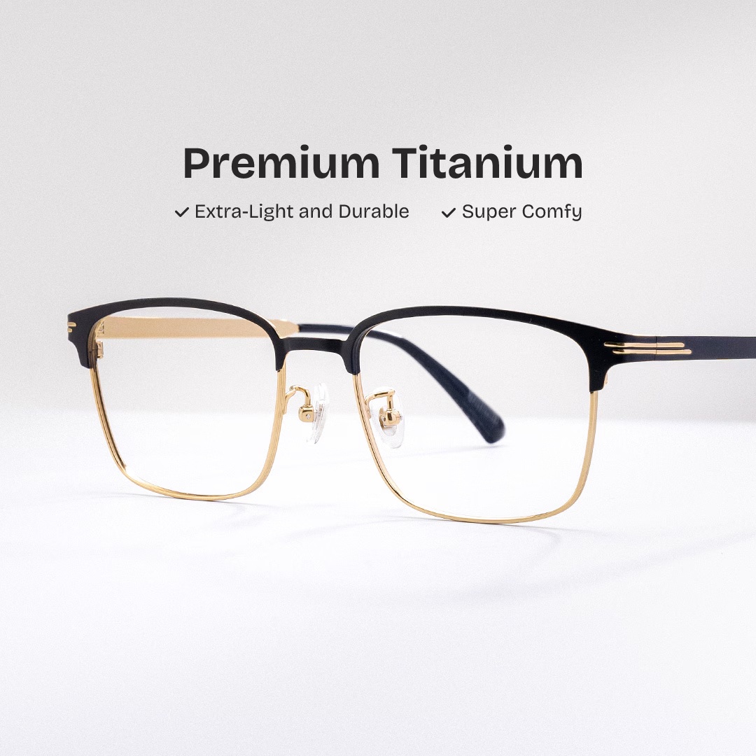 Charleston Glasses - Charleston Browline Gold Glasses