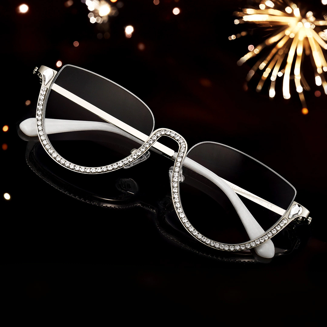 Sparkle Glasses - Sparkle Cateye Silver Glasses