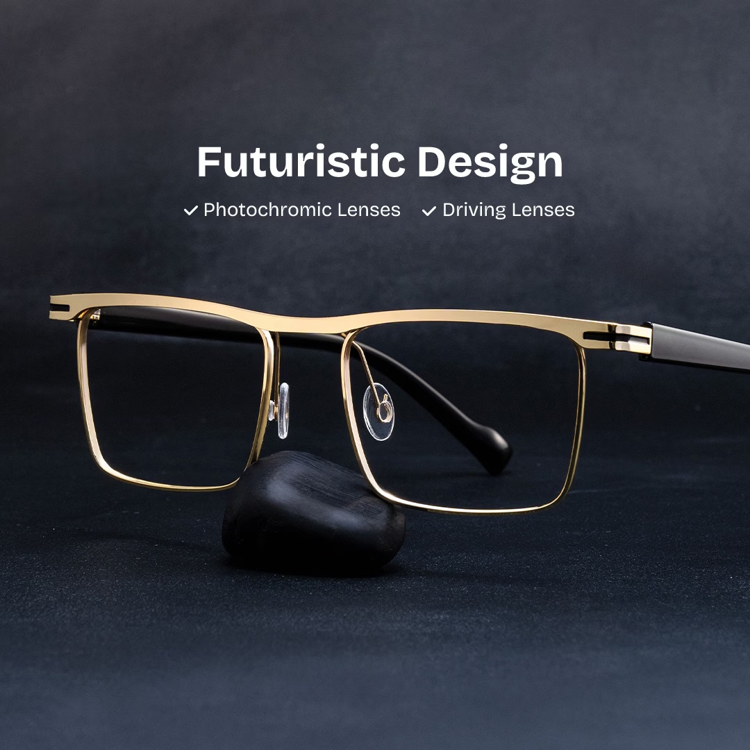 Violet Glasses - Violet Browline Gold Glasses