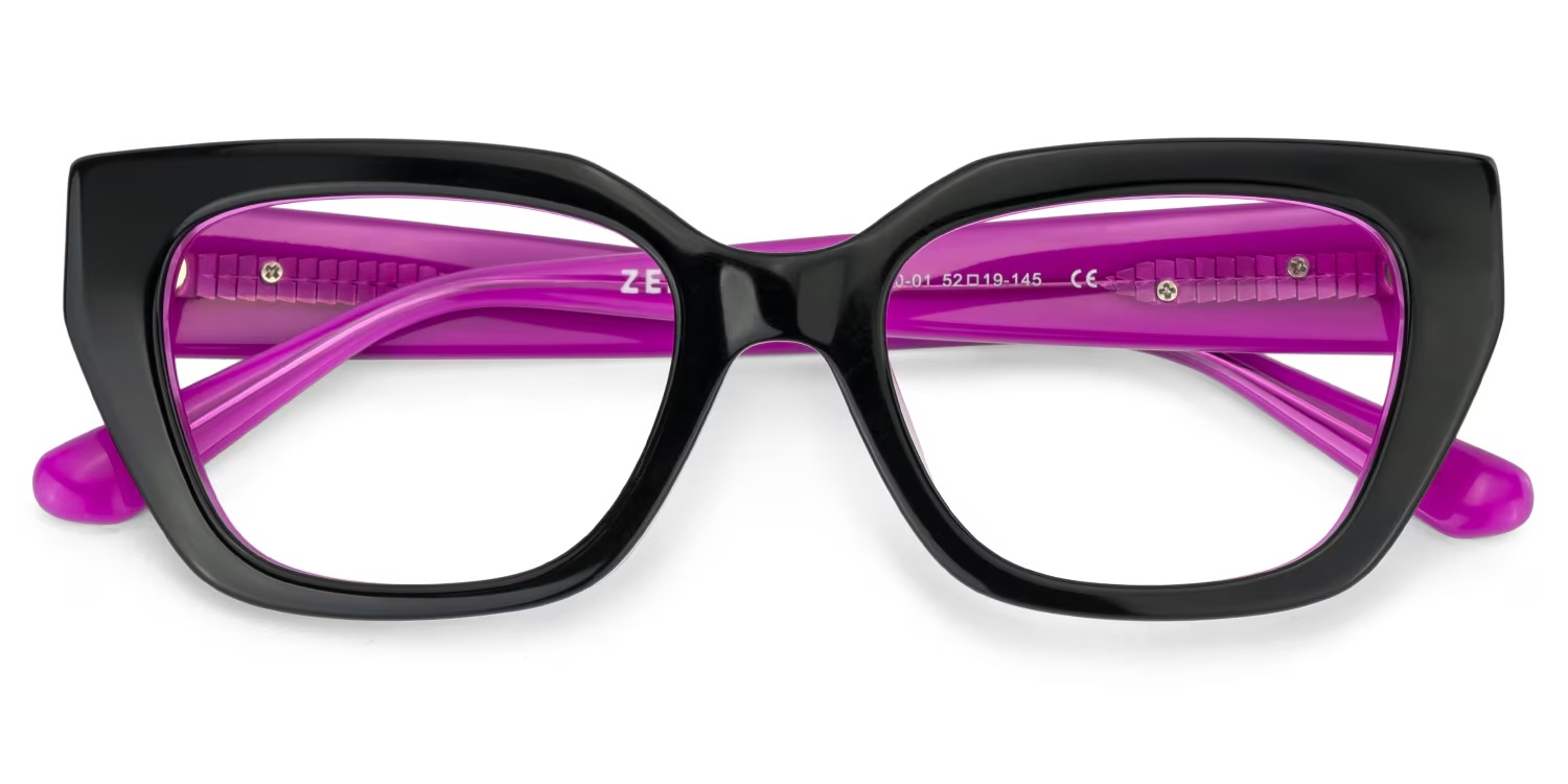Flare Glasses - Flare Rectangle Black Glasses 4 Flare Glasses - Flare Rectangle Black Glasses