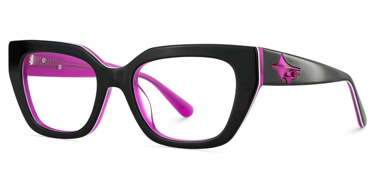 Flare Glasses - Flare Rectangle Black Glasses 5 Flare Glasses - Flare Rectangle Black Glasses