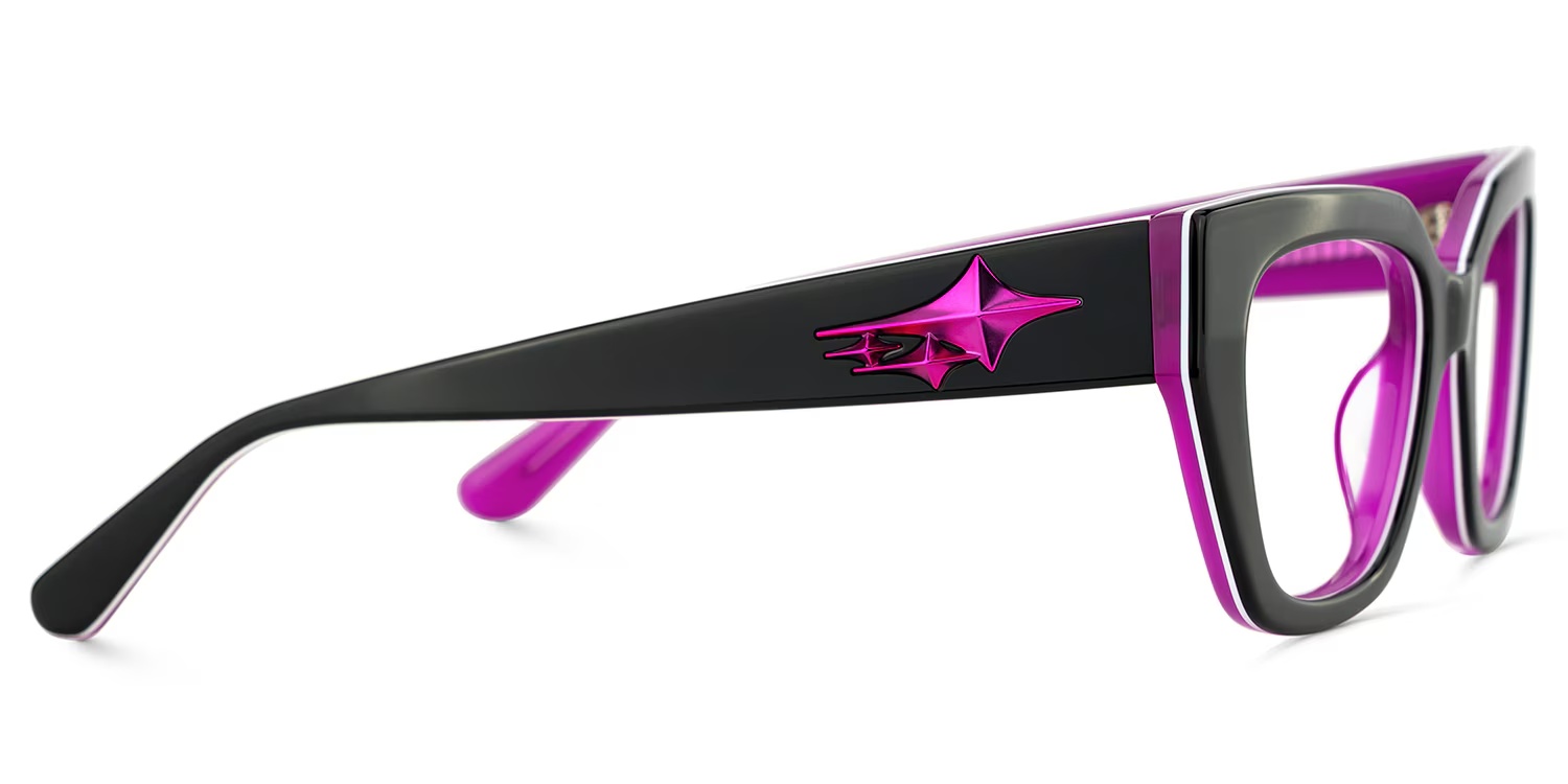 Flare Glasses - Flare Rectangle Black Glasses 6 Flare Glasses - Flare Rectangle Black Glasses