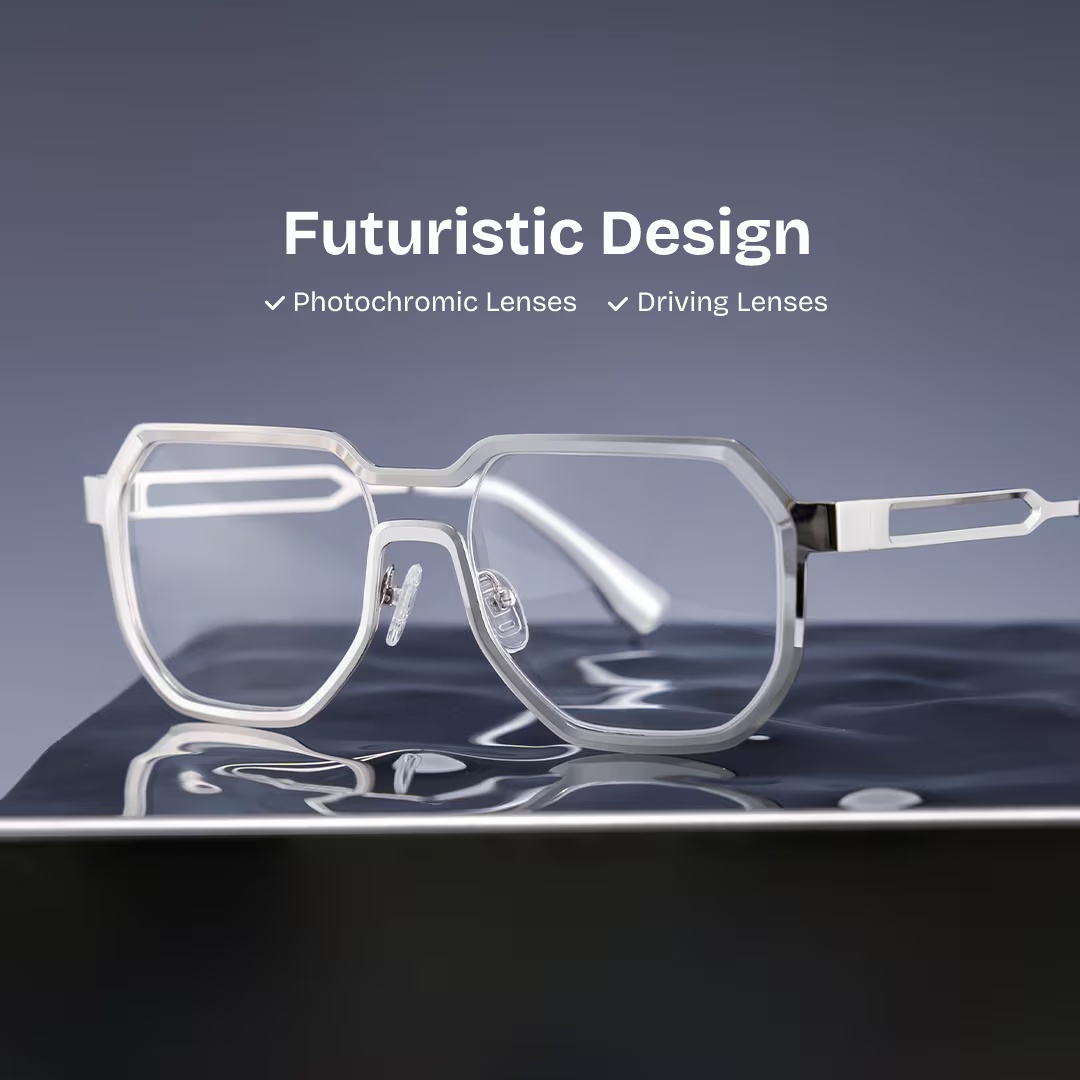 Hype Glasses - Hype Geometric Silver Glasses