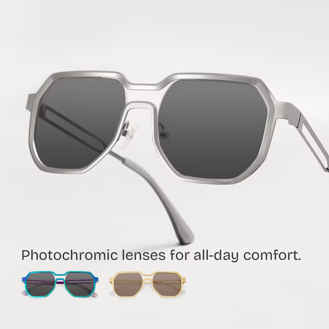 Hype Glasses - Hype Geometric Silver Glasses 3 Hype Glasses - Hype Geometric Silver Glasses